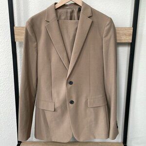 Theory Clinton Seersucker Wool Blend Suit - 38R, 29”